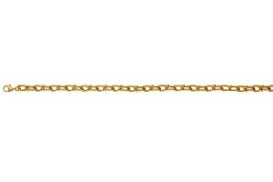 Collier Gelbgold 750, fantasie, halbmassiv, ca. 5.0mm, 45cm