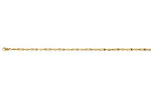 Collier Gelbgold 750, fantasie, halbmassiv, poliert, ca. 2.3mm, 45cm