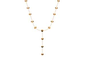 Y-Collier mit Linsen sat./pol.,  Gelbgold 750, 45 cm