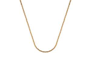 Collier ´Tube´geschliffen, Gelbgold 750,  45cm