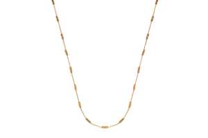 Collier Ankerkette mit ´Tube´geschliffen, Gelbgold 750,  45cm