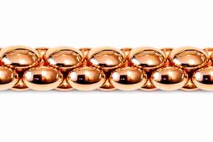 Collier Rotgold 750 Handarbeit 9.2mm 45cm