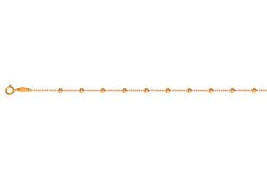 Collier Anker geschliffen Rotgold 750 mit 23 geschliffenen Kugeln 2.5mm, 45cm