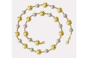 Collier Bicolor (Gelb-/Weissgold) 750 45cm