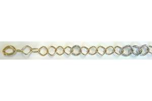 Collier Bicolor (Gelb-/Weissgold)  750 Handarbeit 60cm