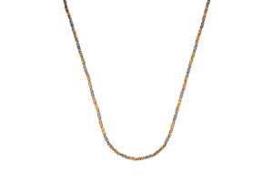 Collier ´Tube´geschliffen, Tricolor (Gelb-/Weiss-/Rotgold) 750,  45cm