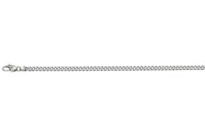 Bracelet gourmette limée or gris 750 env. 4.0 mm