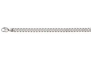 Bracelet Panzer geschliffen Weissgold 750 ca. 6.0mm 22cm