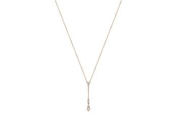 Y-Collier Anker Gelbgold 375, mit Zirkonias