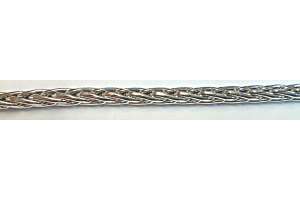 Zopf Weissgold 750 ca .5.0mm halbmassiv 22cm