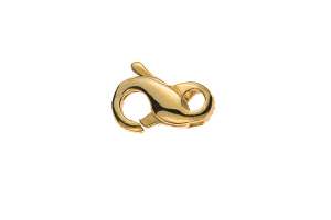 Karabiner Gelbgold 750, 10 x 5mm, ca. 0.9gr,