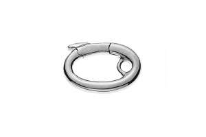 Karabiner Weissgold 750, L: 12.7mm / B: 8.45mm / Dicke: 1.8mm ca. 1.7gr,