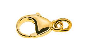 Mousqueton or jaune 375, 11x6mm, env.0.7gr