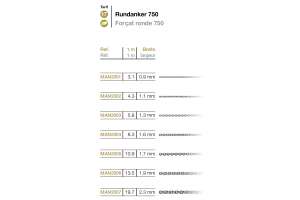 Meterketten Rundanker Weissgold 750 0.9mm-2.3mm / Preisangabe ist der Grammpreis