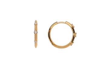Scharnier-Kreolen Gelbgold 750