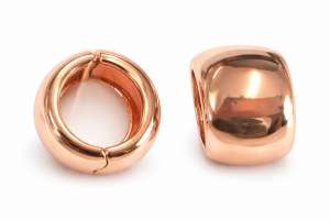 Kreolen Clip Rotgold 750 bombiert Handarbeit