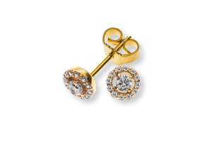 Ohrstecker Entourage Gelbgold 375 mit Zirkonias