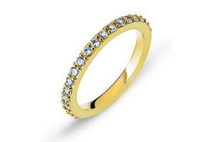 Eternity Ring Gelbgold Korn Fassung 750