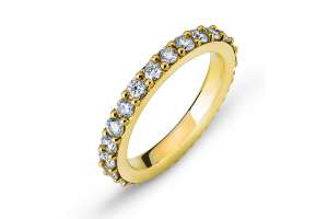 Eternity Ring Gelbgold Korn Fassung 750