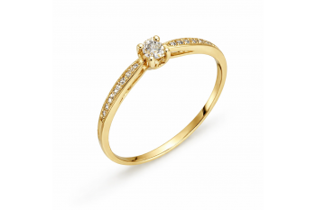 Ring Gelbgold 750 mit Brillanten H SI 0.03ct.