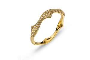 Bague or jaune 750, forme fantaisie