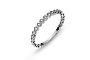 Ring Weissgold 750, mit 11 Brillanten 0.09ct. H SI