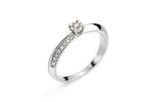 Ring Weissgold 750 mit Brillanten H SI 0.10ct.