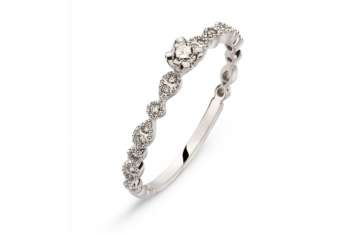 Ring Weissgold 750, 1 Brillant H SI 0.08ct. &