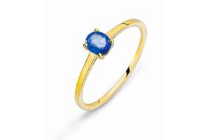 Bague or jaune 750 avec saphire 0.39ct.