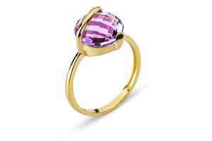 Ring Gelbgold 750 mit Amethyst