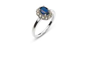 Ring Weissgold 750 mit Safir 0.88ct. und