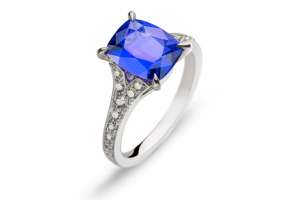 Ring Weissgold 750 mit 1 Tansanit 2.80ct.