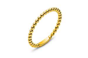 Ring Gelbgold 750 Beisteckring Kugeli, 1.65mm