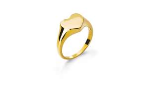 Siegel Ring ´Herz´ Gelbgold 750 poliert