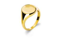 Siegel Ring ´Oval´ Gelbgold 750 poliert