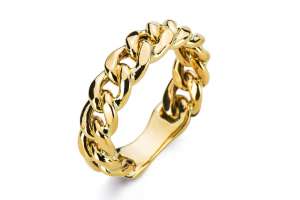Ring Gelbgold 750 wie Panzerkette 4mm