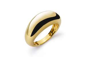 Ring Gelbgold 750 bombiert und poliert