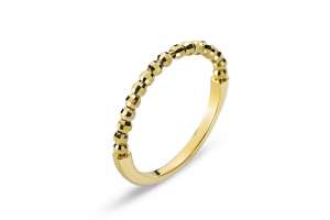 Kugelring geschliffen, Gelbgold 750