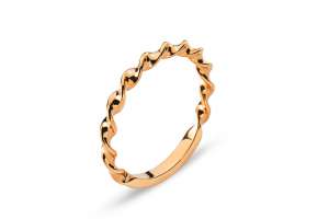 Bague tordadée, or rose 750
