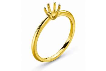 Solitär Ring 6-Griff-Fassung Rohling Gelbgold 585 für 1.00ct.