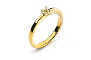 Solitär Ring 4-Griff-Fassung Rohling Gelbgold 750 für 0.10ct.