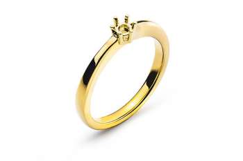 Solitär Ring 6-Griff-Fassung Rohling Gelbgold 750 für 0.15ct.