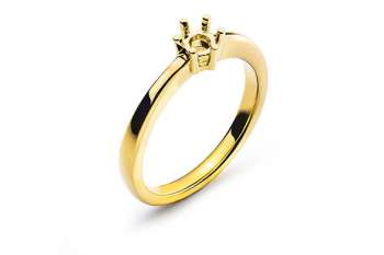 Solitär Ring 6-Griff-Fassung Rohling Gelbgold 750 für 0.33ct.