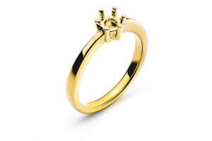 Solitär Ring 6-Griff-Fassung Rohling Gelbgold 750 für 1.00ct.