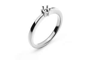 Solitär Ring 6-Griff-Fassung Rohling Weissgold 750 für 0.20ct.