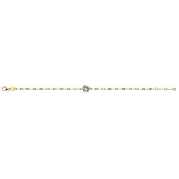 Bracelet ´Discoballs´ Bicolor (Gelb-/Weissgold) 750, 19cm