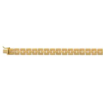 Bracelet Gelbgold 750,  Backsteinmuster 3-reihig, 9.8mm, 19cm